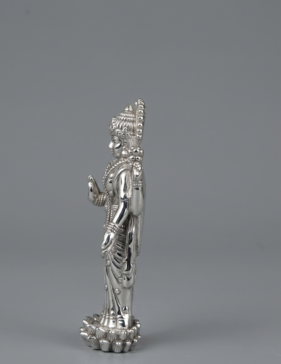 Goddess Lakshmi idol in 999 pure silver