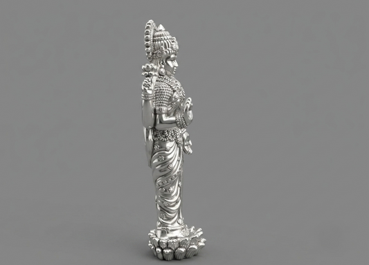 Goddess Lakshmi idol in 999 pure silver