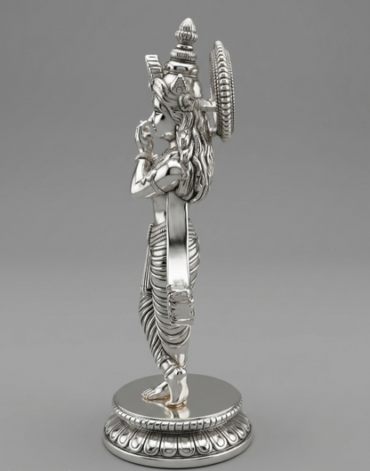 Exquisitely Crafted Lord Krishna Idol in 999 Pure Silver