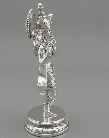 Exquisitely Crafted Lord Krishna Idol in 999 Pure Silver