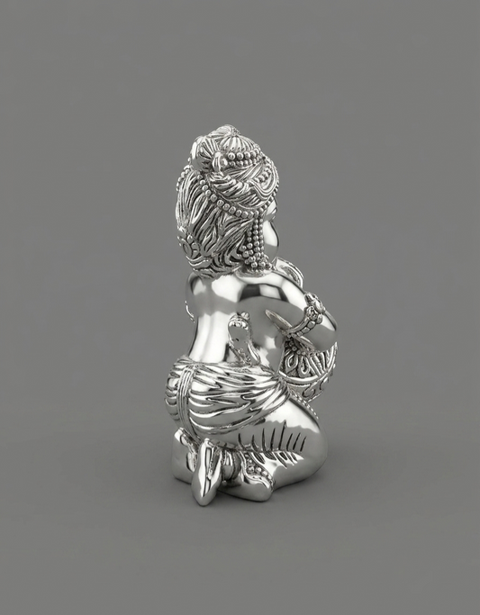 Bal Gopal with Matki 999 Silver Idol