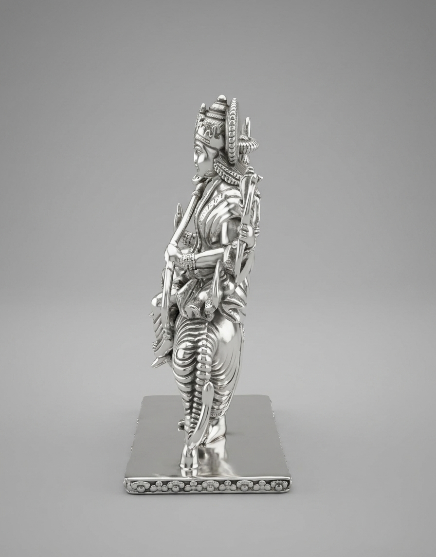 Maa Durga on Tiger 999 Silver Idol
