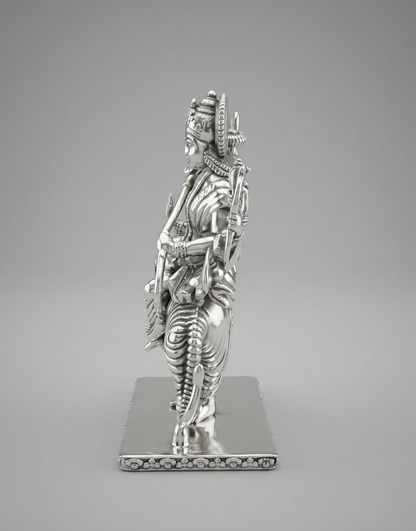 Maa Durga on Tiger 999 Silver Idol