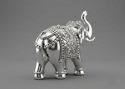 Royal Elephant 925 Silver Showpiece