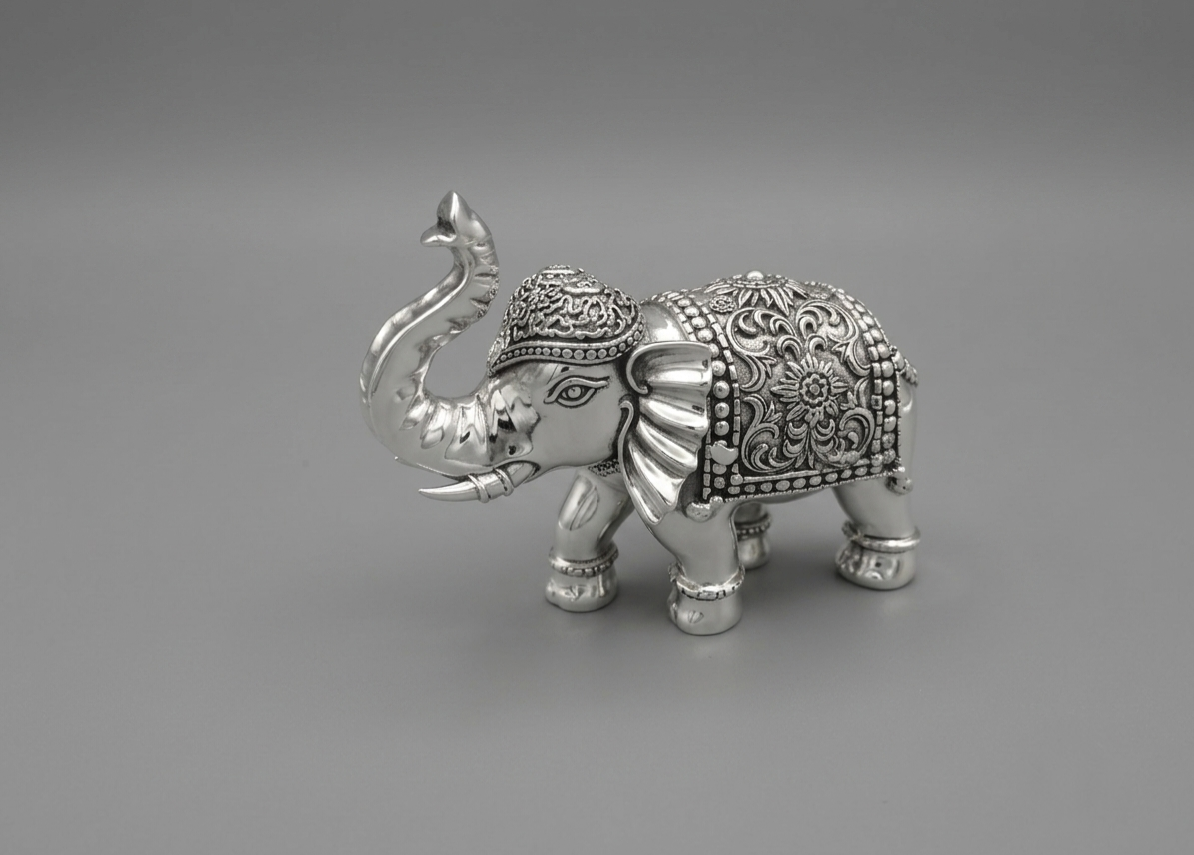 Royal Elephant 925 Silver Showpiece