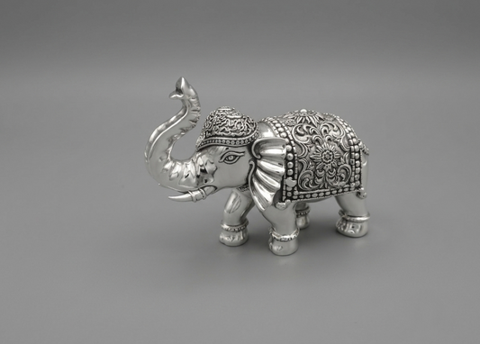 Royal Elephant 925 Silver Showpiece