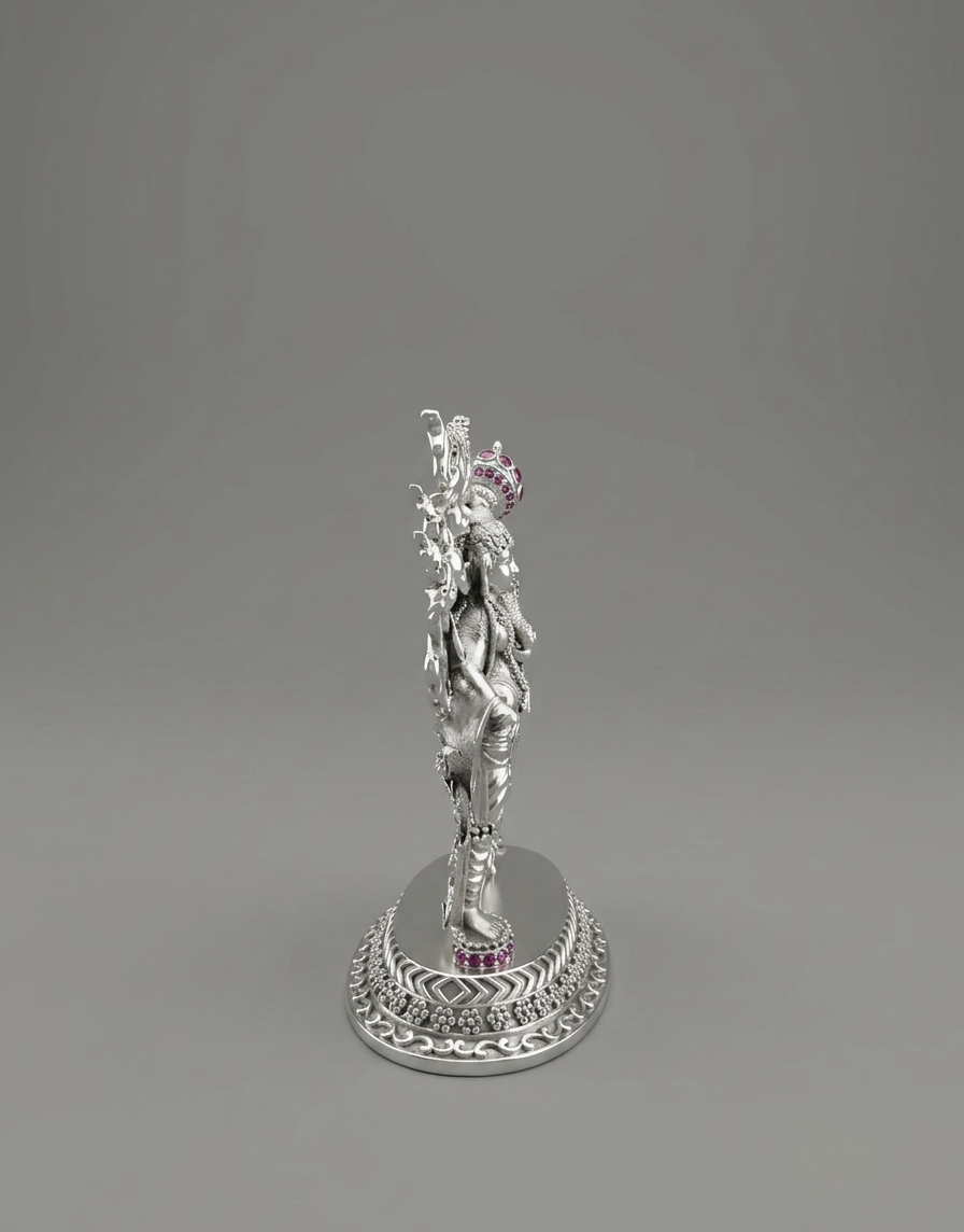 Divine Lord Ganesha 999 Silver Idol