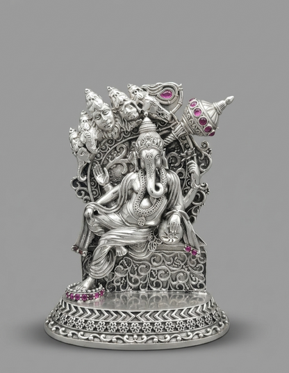 Divine Lord Ganesha 999 Silver Idol