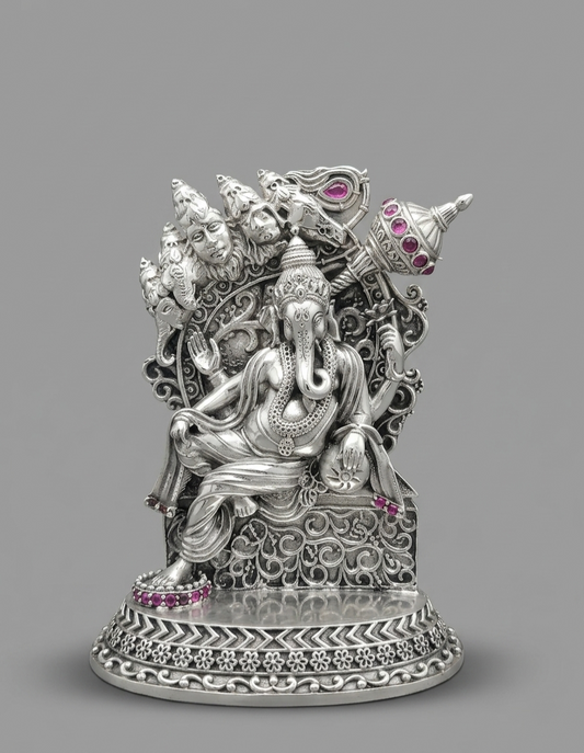 Divine Lord Ganesha 999 Silver Idol