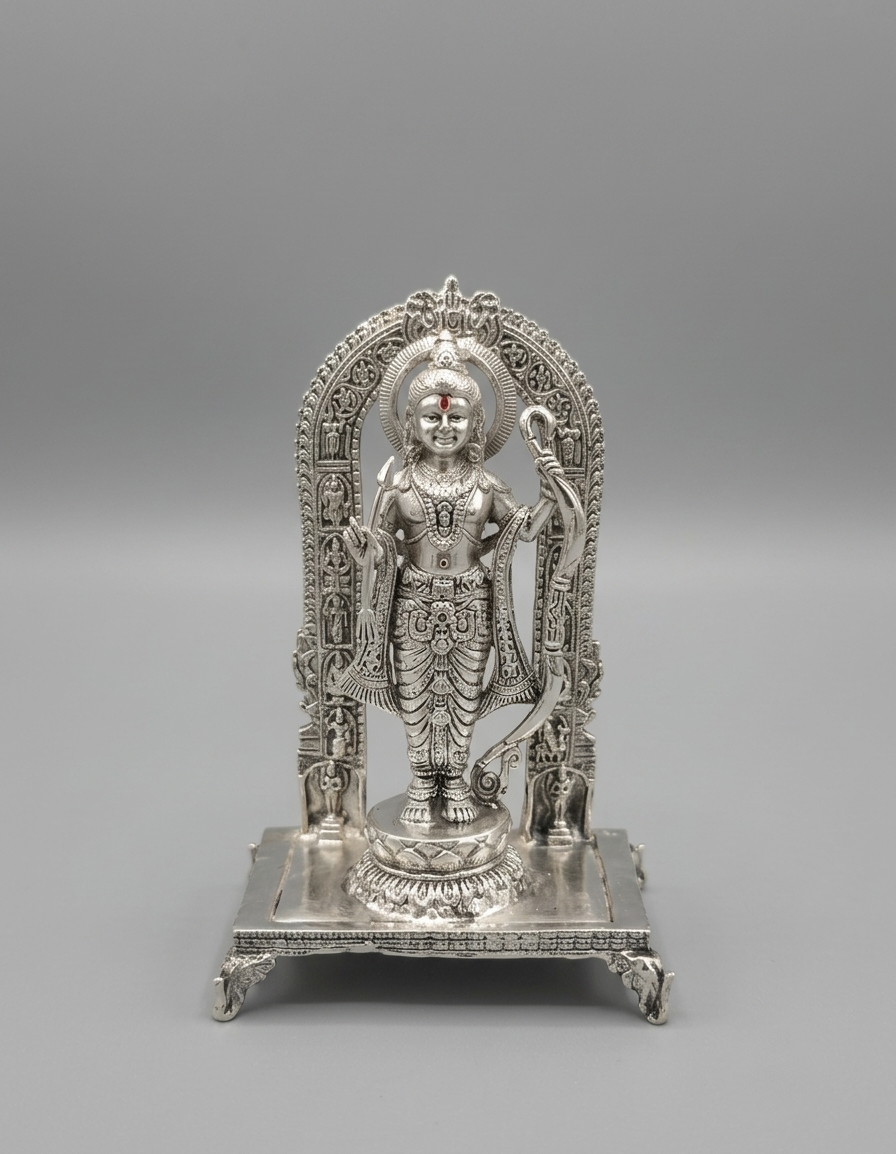 Divine Lord Ram Lalla Silver Idol