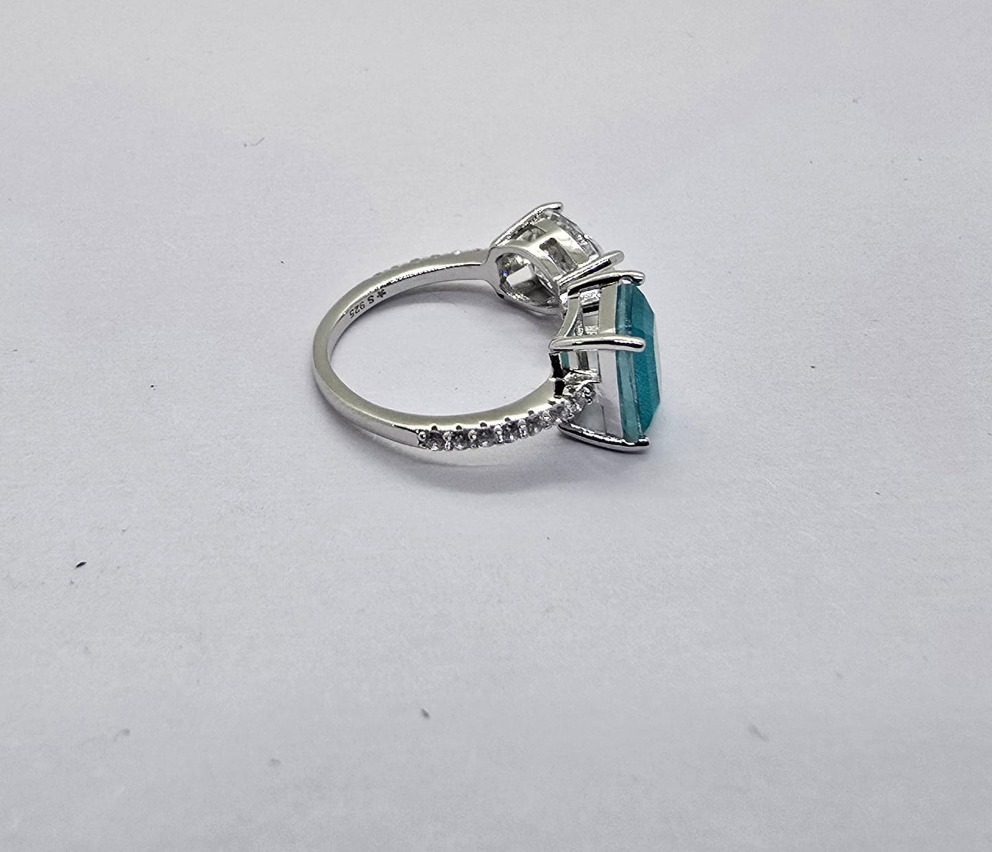Dual-Stone 925 Sterling Silver Ring